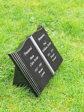 Personalised Granite Slanted Open Book Bible Memorial Grave Cemetery Stone