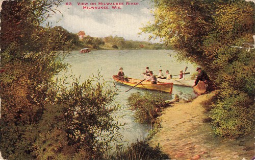 Row boats and river - and,
