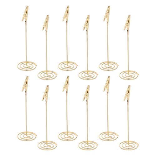12pcs golden metal memo clip - golden,