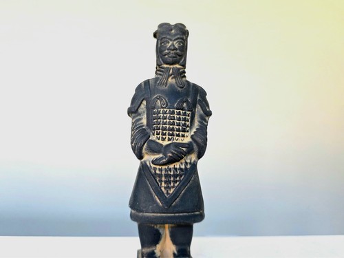 Vintage clay chinese standing - clay,
