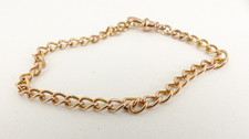 9ct Rose Gold Curb Bracelet 9.375 Antique 6.5 grams 7.5'' with Gift Box