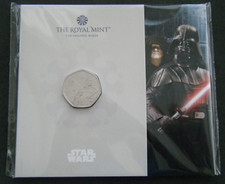 2023 Star Wars Darth Vader & Emperor Palpatine 50p Coin BU Pack  - in stock