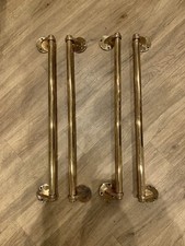 4 Large 30” Genuine Art Deco Heavy Brass Reclaimed Pull Handles,hotel,cinema