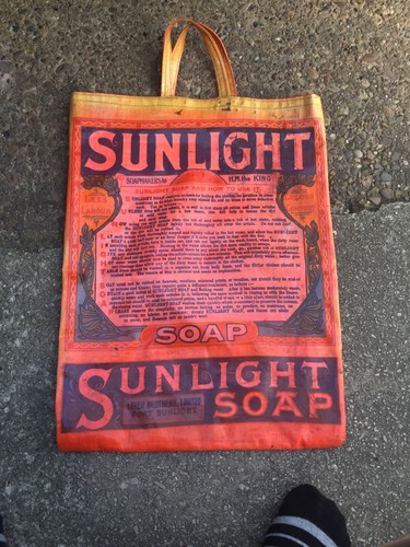 Sunlight soap advertising bag - sunlight,