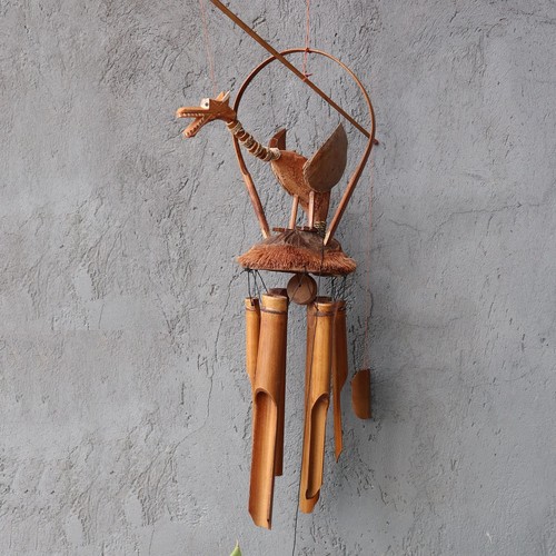 Bamboo windchime with coconut - bamboo,