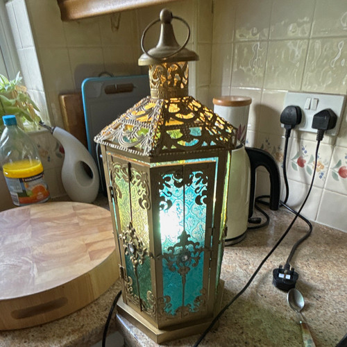 Moroccan lantern table lamp - lantern,