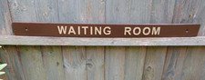 HANDMADE RAILWAY WAITING ROOM SIGN WOODEN REPRO RAISED LETTERS WALL DOOR MOUNTED