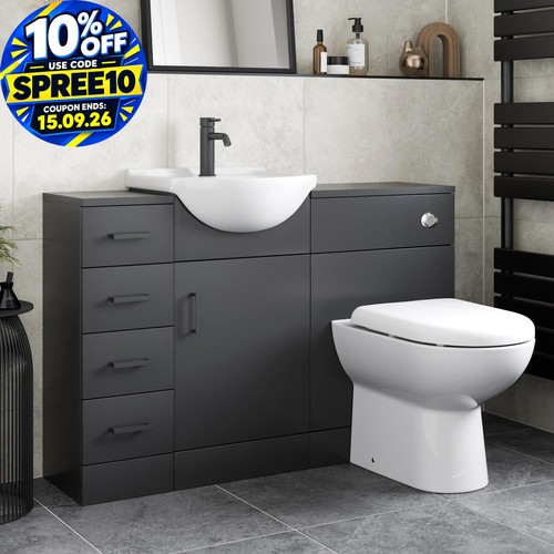 Avox black toilet basin - black,