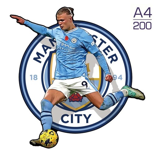Football star wooden jigsaw - football,