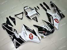 For 09-12 Triumph Daytona 675 White Blk ABS Injection Mold Bodywork Fairing Kit