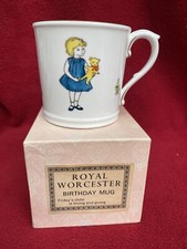 c.1959 ROYAL WORCESTER FRIDAY'S CHILD HAND PAINTED DAYS OF THE WEEK MUG BOX LID