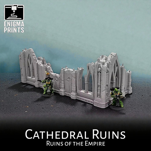 Cathedral ruins 3d printed - ruins,
