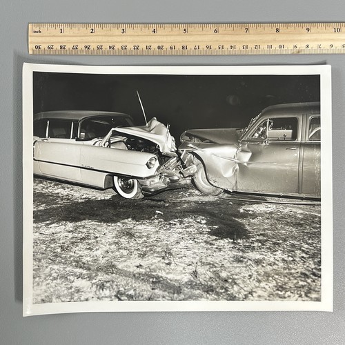 Vintage car crash photo - car,