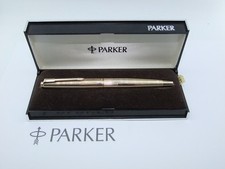Superb Boxed  Parker 45 Insignia - Gold Tassie, Medium 14K Nib, Serviced (M140)