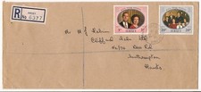 1972 Registered cover Jersey - Southampton with 3p & 20p Silver Wedding stamps