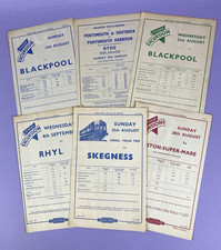 London Midland 1960s Handbills Seaside Weston Blackpool Rhyl Portsmouth Skegness