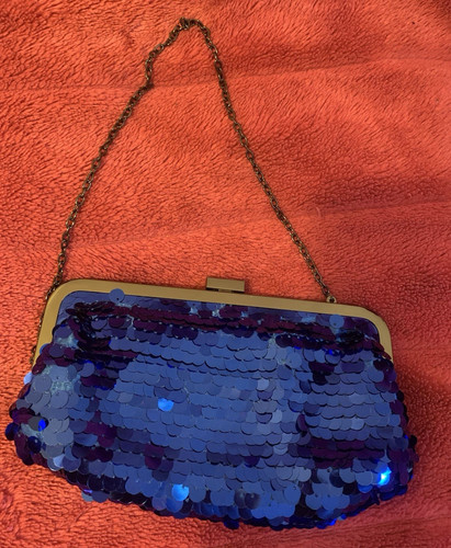 Next blue sequin clutch - blue,