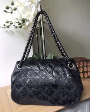 Reiss Faux Leather snake pattern medium shoulder bag handbag