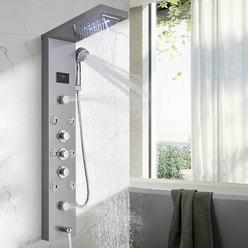 Brushed nickel shower - nickel,