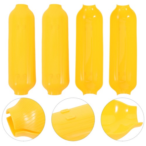 4pcs corn cob - holders, plate