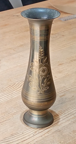 Vintage coloured brass floral - vintage,