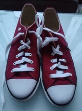 Lee Cooper Canvas Lace up Shoes Red UK Size 8 Eu 39.5