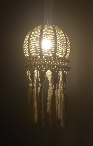 Macrame lampshade handmade - macrame,