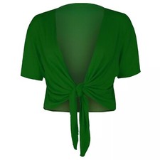 WOMENS PLAIN TIE KNOT SHRUG