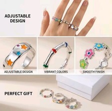 Rings Set of Three Floral Ring