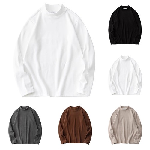 Men long sleeve half - sleeve,