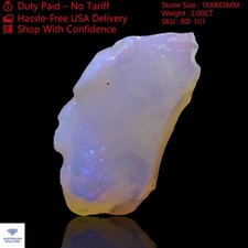 2.00 Cts Natural Australian Fire Opal Loose Handcrafted Rough Gemstone 16x8x3 mm