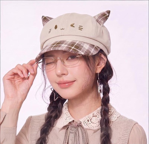 Autumn cute cat - cute, octagonal