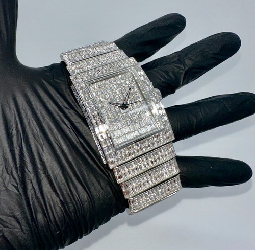 18k gold white - gold, rectangle