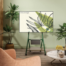 FITUEYES DESIGN TV Stand CasterStandHighTypeMovable 50 55 60 65 InchWith Shelves