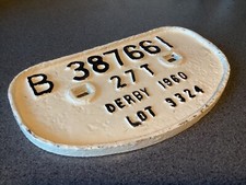Original Railway Wagon D Plate