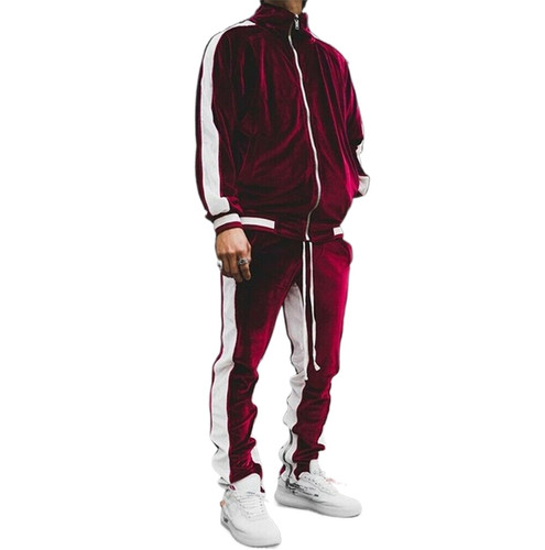 Men velvet tracksuit piece - velvet,