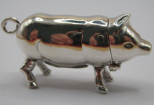 Unusual Sterling Silver Pig