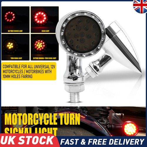 Chrome motorcycle turn - 2x,