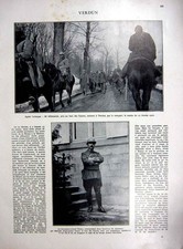 Original Old Vintage Print Verdun Battle Trucks Army Troops German French 1927