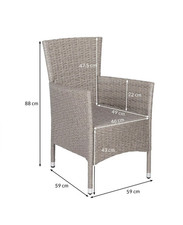 Casaria Poly Rattan Chairs