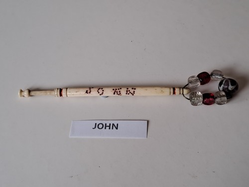 Antique bone lace bobbin with - bone,