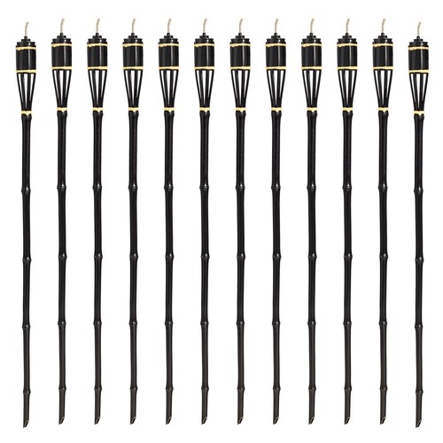12x black 113cm bamboo garden - 12x,