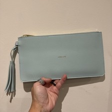 Bnwt Katie Loxton Mint Green gold Clutch Bag Tassel Love Life new unused womens 