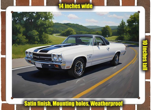 Metal sign 1970 chevrolet el - metal,