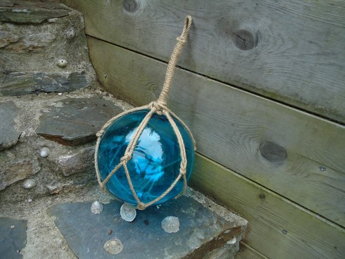 Large turquoise blue glass - turquoise,