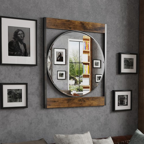 Industrial metal wood frame - metal,