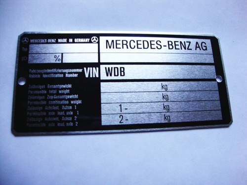 Nameplate mercedes for 107 - for,