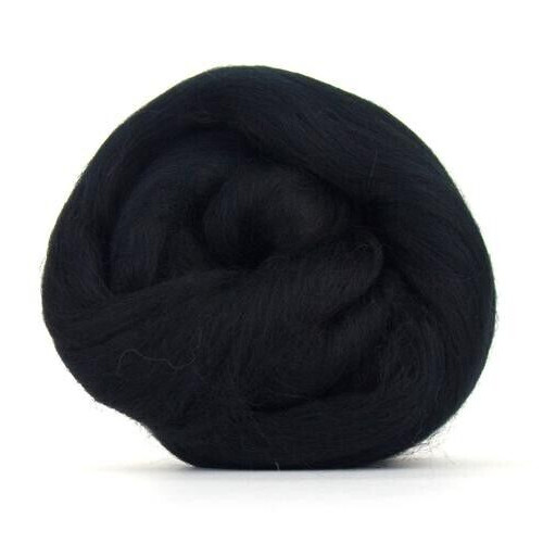 Black merino wool dyed - merino,