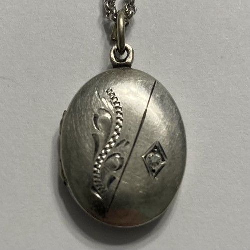Vintage sterling silver locket - sterling,