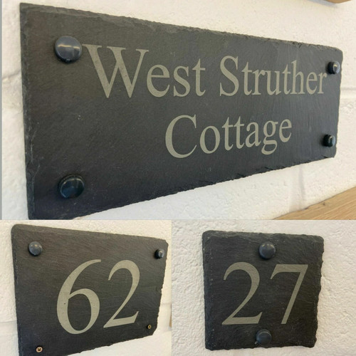 Rustic slate house - house, gate
